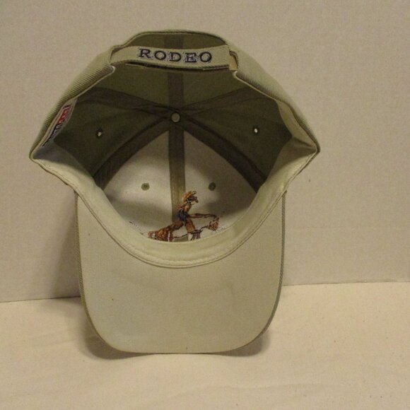 Santo Cap Rodeo Bull Cowgirl NEW Tan Brown Black Embroidered Vintage 1997 Hat - Picture 8 of 10